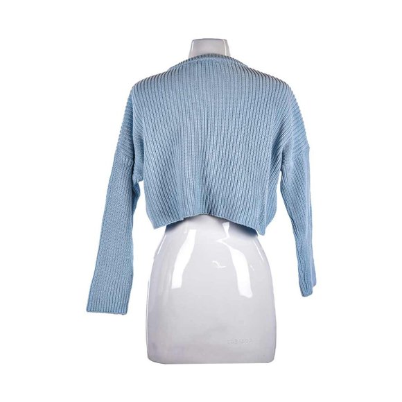 Suite Benedict Cropped Sweaters MED Blue - Picture 2 of 2